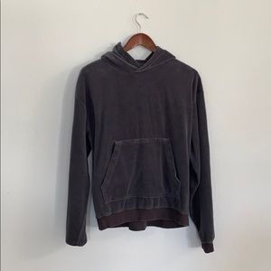 Oversized Gray Velour Sweatshirt